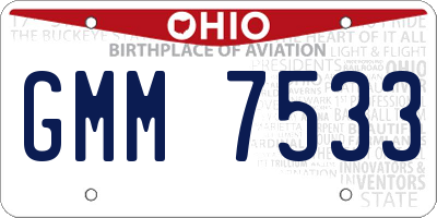 OH license plate GMM7533