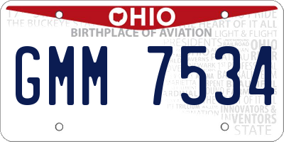 OH license plate GMM7534