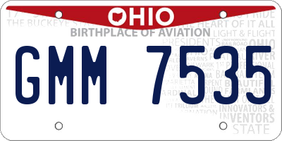 OH license plate GMM7535