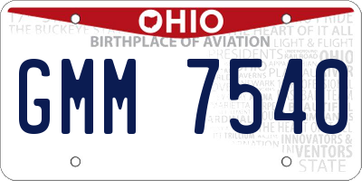 OH license plate GMM7540