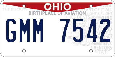 OH license plate GMM7542