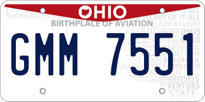OH license plate GMM7551