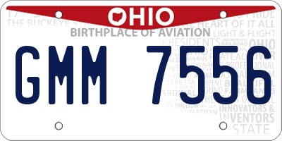 OH license plate GMM7556