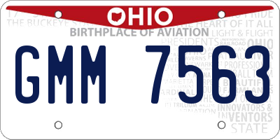 OH license plate GMM7563