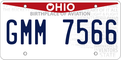 OH license plate GMM7566