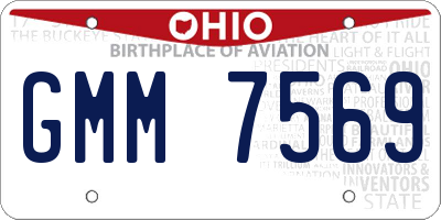 OH license plate GMM7569