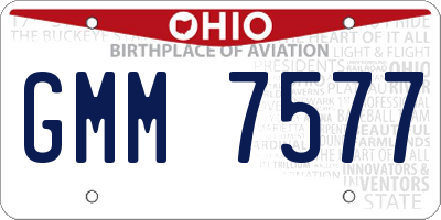 OH license plate GMM7577