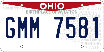 OH license plate GMM7581
