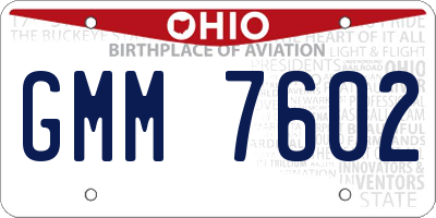 OH license plate GMM7602