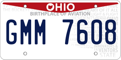 OH license plate GMM7608