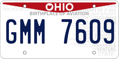 OH license plate GMM7609