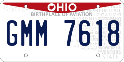 OH license plate GMM7618