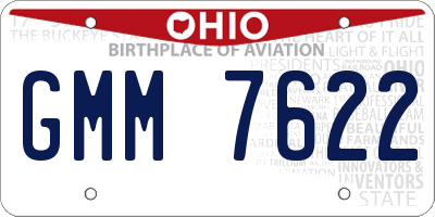OH license plate GMM7622
