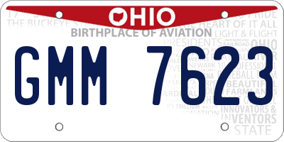 OH license plate GMM7623
