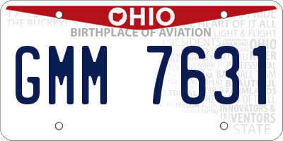 OH license plate GMM7631