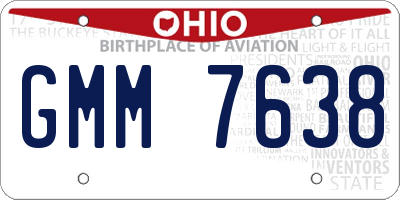 OH license plate GMM7638