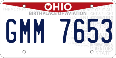 OH license plate GMM7653