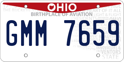 OH license plate GMM7659