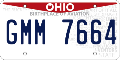 OH license plate GMM7664