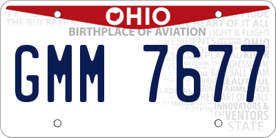 OH license plate GMM7677