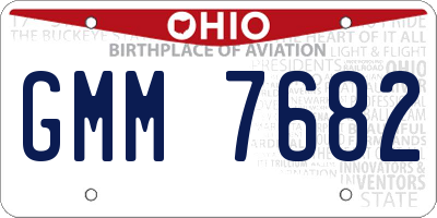 OH license plate GMM7682