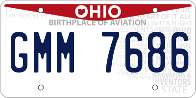 OH license plate GMM7686