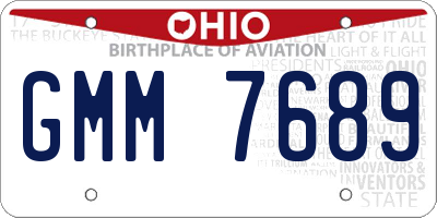 OH license plate GMM7689