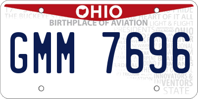 OH license plate GMM7696