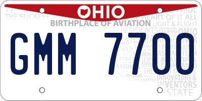 OH license plate GMM7700