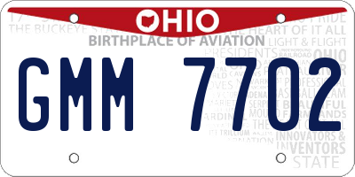 OH license plate GMM7702