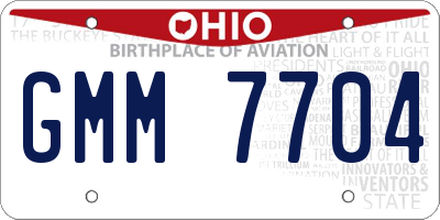 OH license plate GMM7704