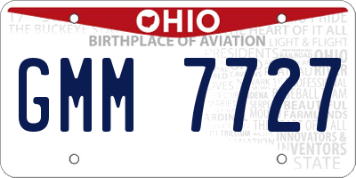 OH license plate GMM7727