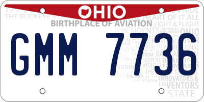 OH license plate GMM7736