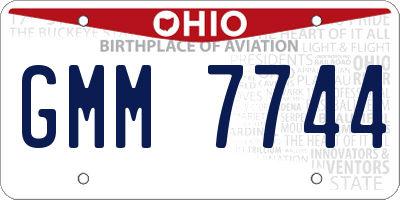 OH license plate GMM7744