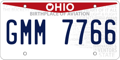 OH license plate GMM7766