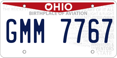 OH license plate GMM7767