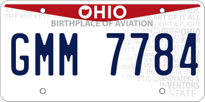 OH license plate GMM7784