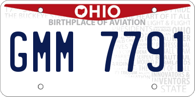 OH license plate GMM7791