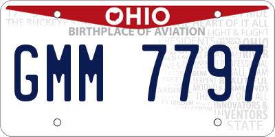 OH license plate GMM7797