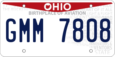 OH license plate GMM7808