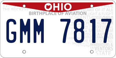 OH license plate GMM7817
