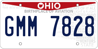 OH license plate GMM7828
