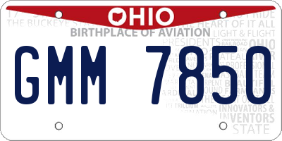 OH license plate GMM7850