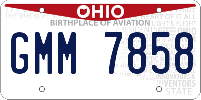 OH license plate GMM7858
