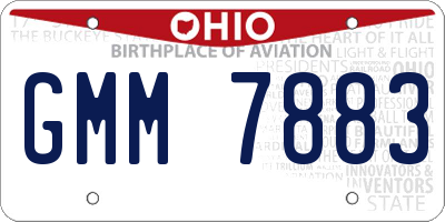 OH license plate GMM7883