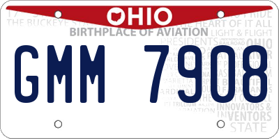 OH license plate GMM7908