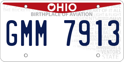 OH license plate GMM7913