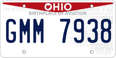 OH license plate GMM7938