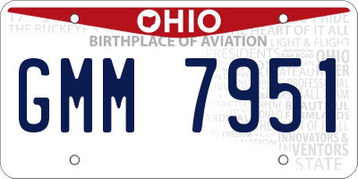OH license plate GMM7951