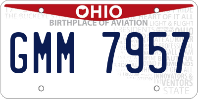 OH license plate GMM7957